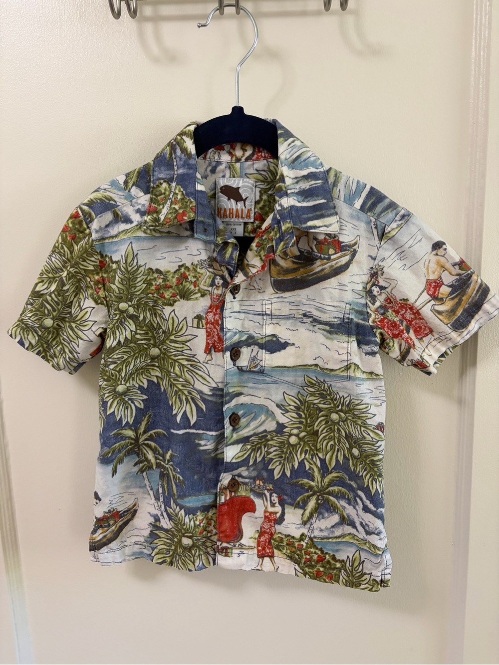 Kids Kahala Holiday Tropical Print Hawaiian Shirt - 2-3